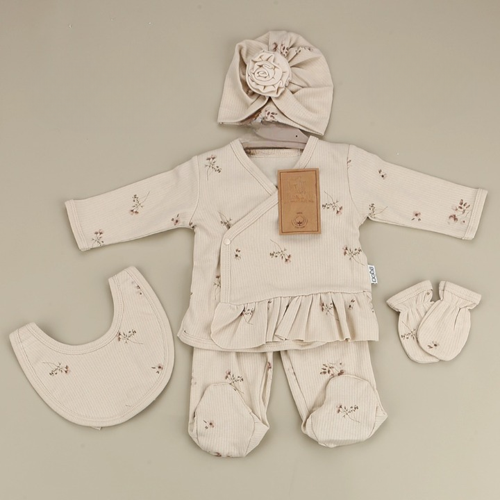 Gül Desenli 5'li Hastane Çıkışı Bej - 001.1112.12