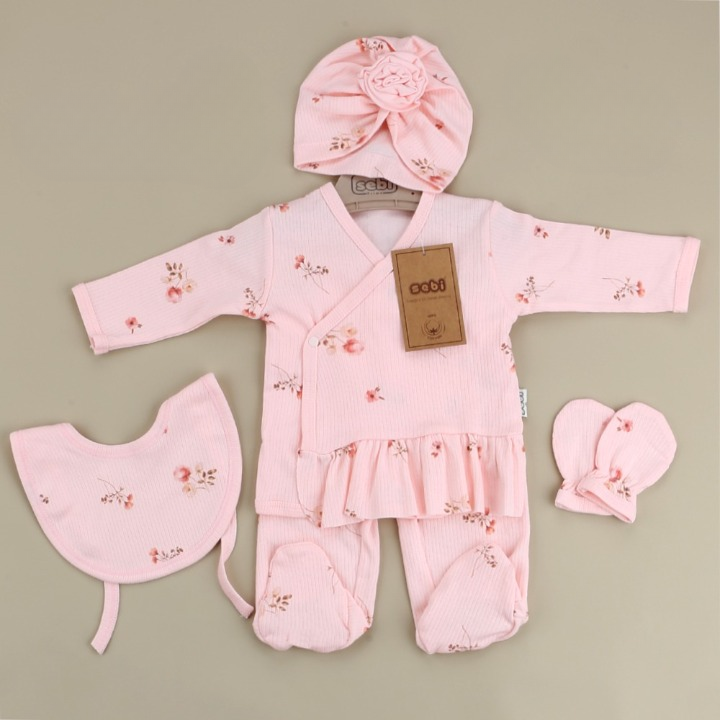 Gül Desenli 5'li Hastane Çıkışı Somon - 001.1112.8