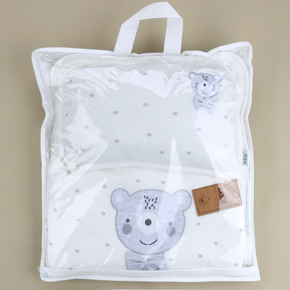 3'lü Puantiyeli Ayıcıklı Alt Açma Gri - 001.8811.5