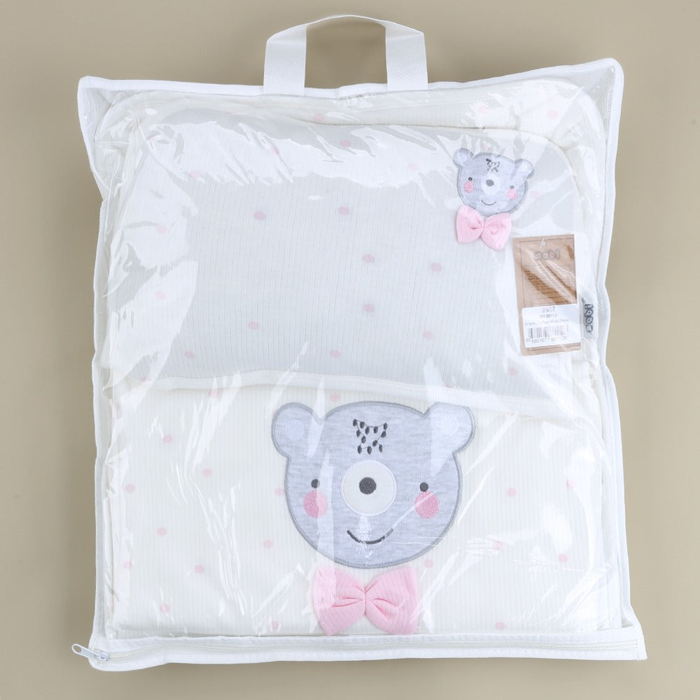 3'lü Puantiyeli Ayıcıklı Alt Açma Pembe - 001.8811.2