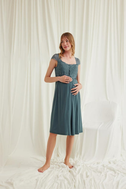 Dantelli Omuz Lohusa Gecelik - 18536