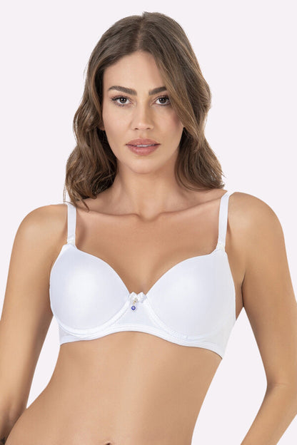 Kaplı Balenli Emzirme Sütyeni Beyaz - 3628