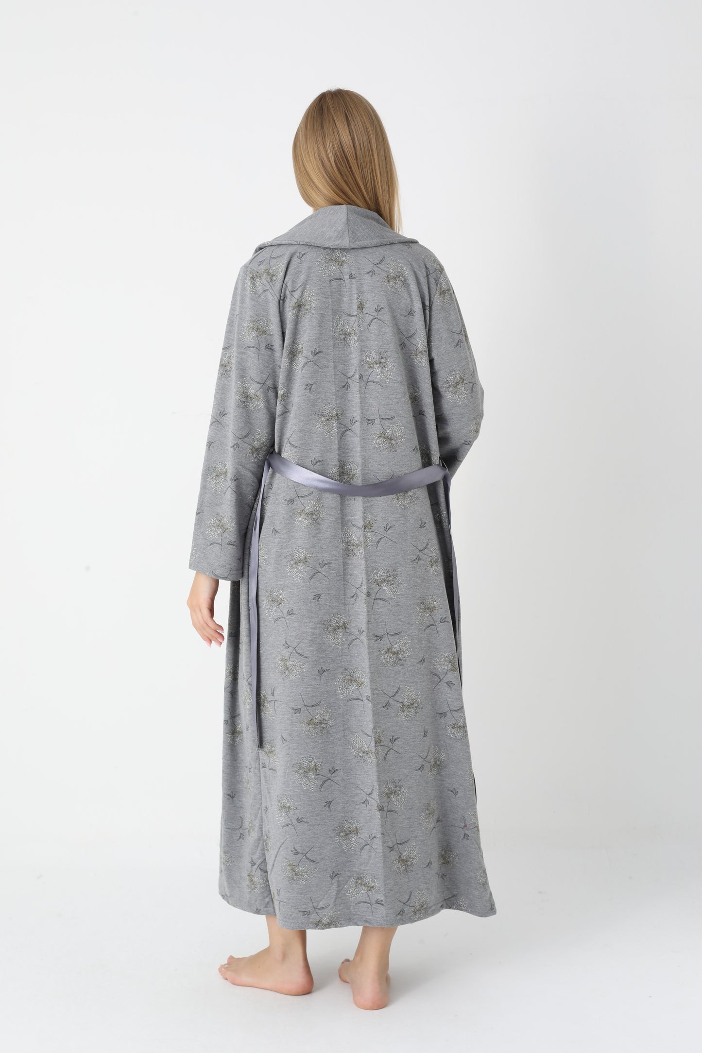 Lohusa Uzun Gecelik ve Sabahlık Hamile Takım Önden Düğmeli Emzirme ve Tesettüre Uygun 2310