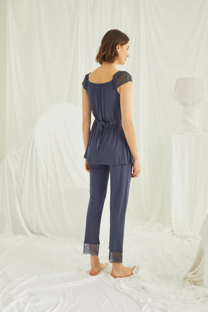 Önden Düğmeli Lohusa Hamile Pijama Takımı 18305