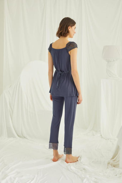 Önden Düğmeli Lohusa Hamile Pijama Takımı 18305