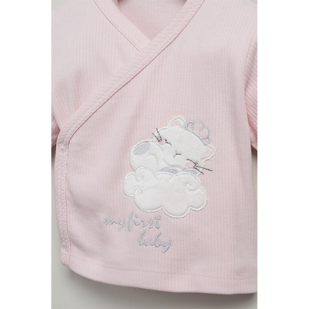 Taçlı Kedi Desenli Hastane Çıkışı 5'Li  Pudra  - 047.20215.02