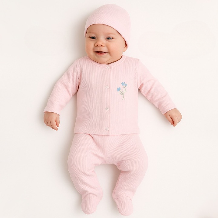 Daldaki Kuş Desenli 5'li Hastane Çıkışı Pudra -  001.2043.50