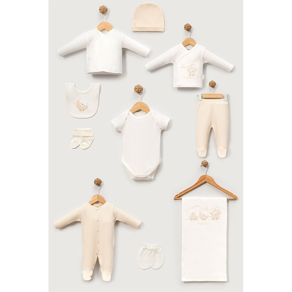 Hastane Çıkışı 10'Lu Ayıcık Desenli Krem - 047.10126.15