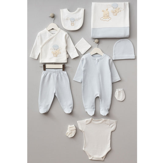 Hastane Çıkışı 10'Lu Balon ve Tavşan Desenli Mavi - 047.10110.01