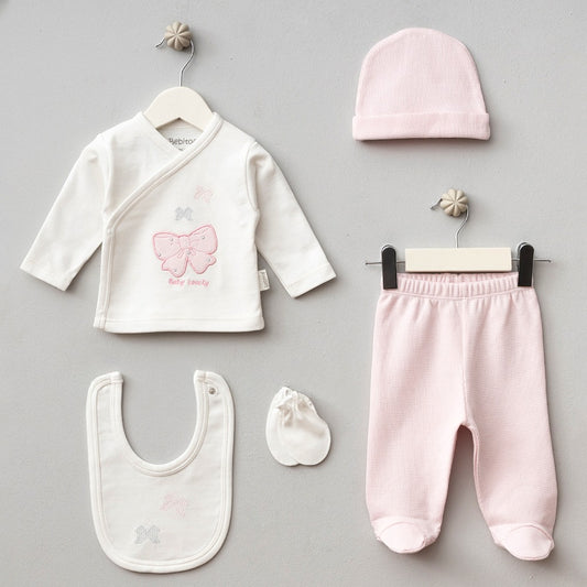 Fiyonk Desenli 5'Li  Hastane Çıkışı Pembe - 047.20132.02