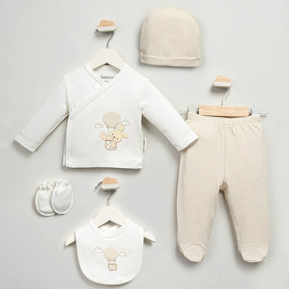 Balon Tutan Tavşan Desenli Hastane Çıkışı 5'Li Krem - 047.20119.15