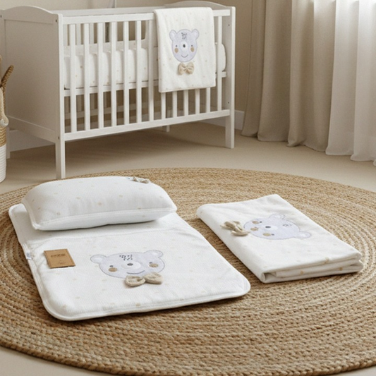 3'lü Puantiyeli Ayıcıklı Alt Açma Bej - 001.8811.12