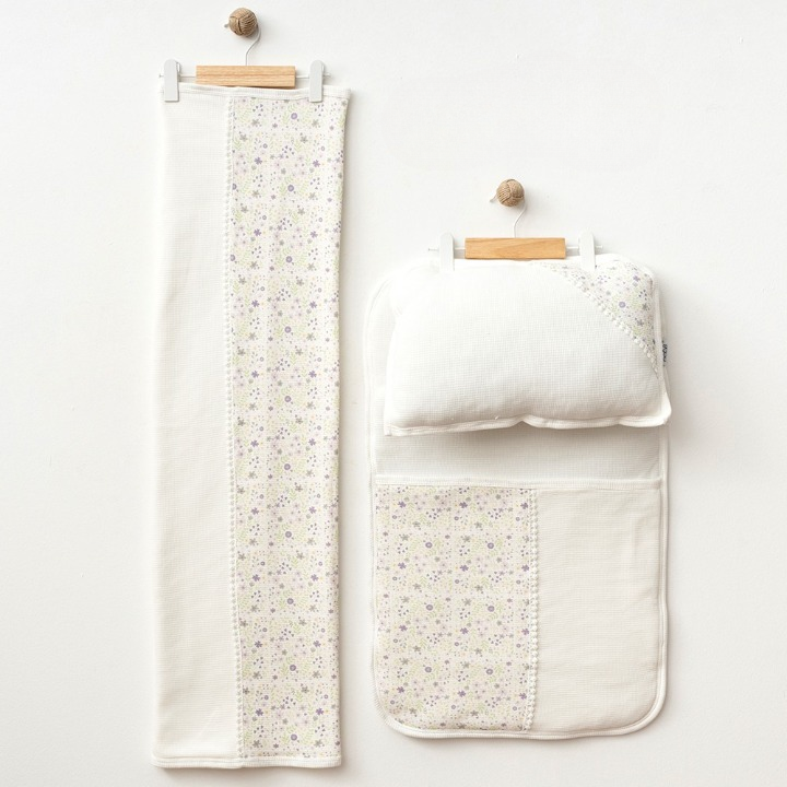 3'lü Wafıl Çiçekli Alt Açma Ekru - 001.8810.10