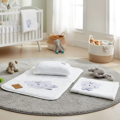 3'lü Puantiyeli Ayıcıklı Alt Açma  Gri -  001.8811.5