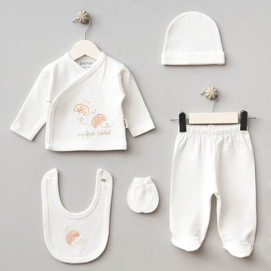 Hastane Çıkışı 5' Li Uğur Böceği Desenli Somon - 047.20222.05