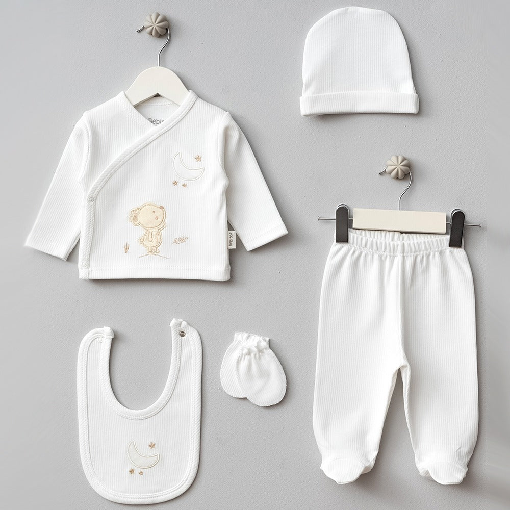 Hastane Çıkışı 5'Li Ay Ve Ayıcık Temalı  Ekru -  047.20118.03