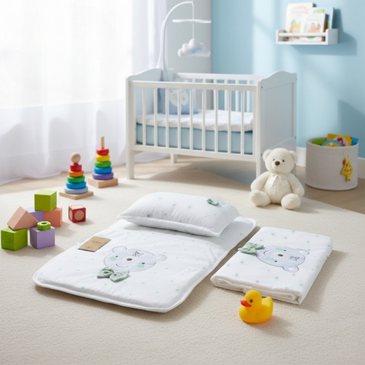 3'lü Puantiyeli Ayıcıklı Alt Açma  Pembe - 001.8811.13