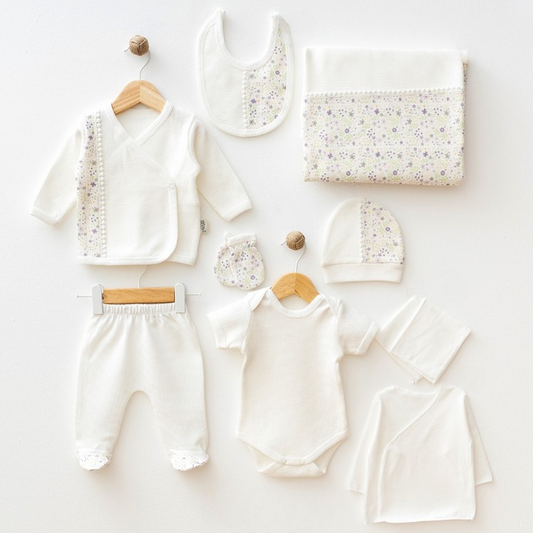 Çiçekli 10'lu Hastane Çıkışı Ekru - 001.2106.10