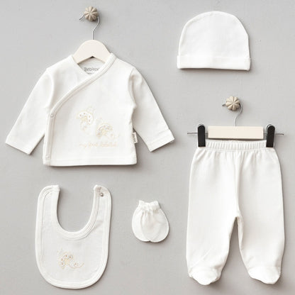 Hastane Çıkışı 5' Li Uğur Böceği Desenli Ekru - 047.20222.03