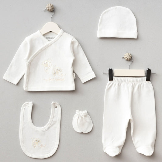 Hastane Çıkışı 5' Li Uğur Böceği Desenli Ekru - 047.20222.03