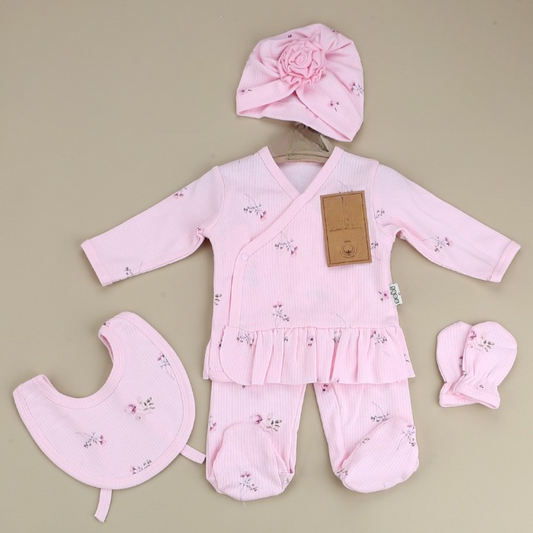 Gül Desenli 5'li Hastane Çıkışı Pembe - 001.1112.2