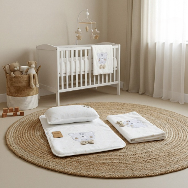 3'lü Puantiyeli Ayıcıklı Alt Açma Bej - 001.8811.12