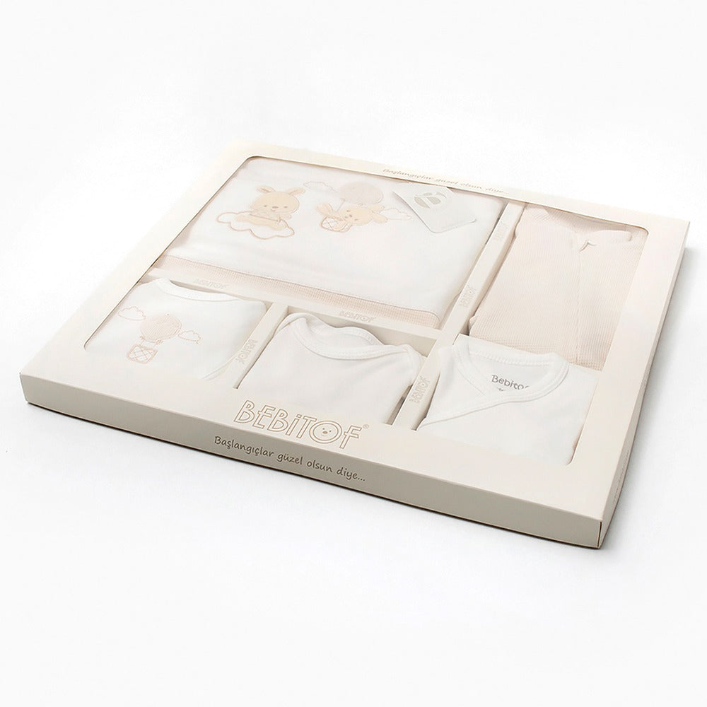 Hastane Çıkışı 10'Lu Balon ve Tavşan Desenli Krem - 047.10110.15