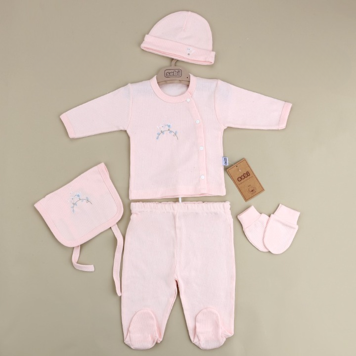 Daldaki Kuş Desenli 5'li Hastane Çıkışı Pudra -  001.2043.50