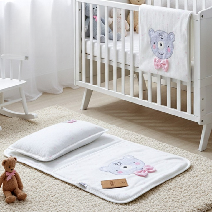 3'lü Puantiyeli Ayıcıklı Alt Açma  Pembe -  001.8811.2