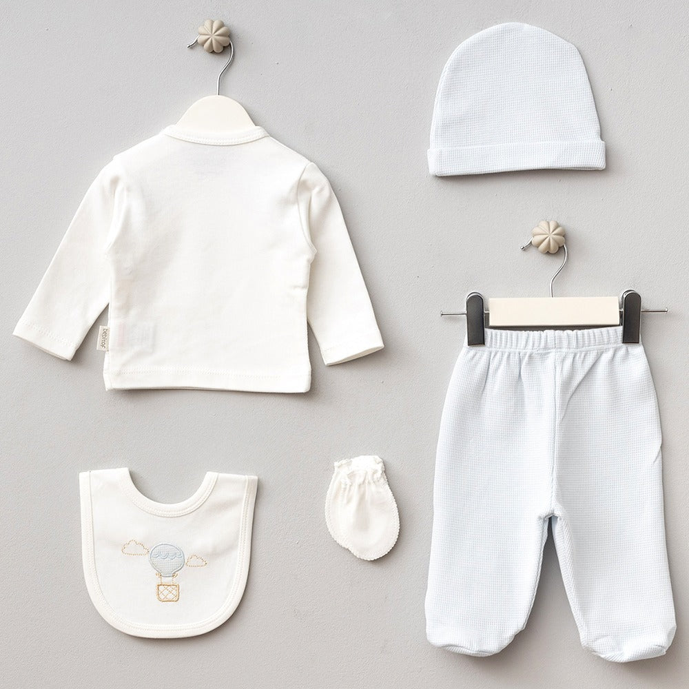 Balon Tutan Tavşan Desenli Hastane Çıkışı 5'Li Mavi -  047.20119.01