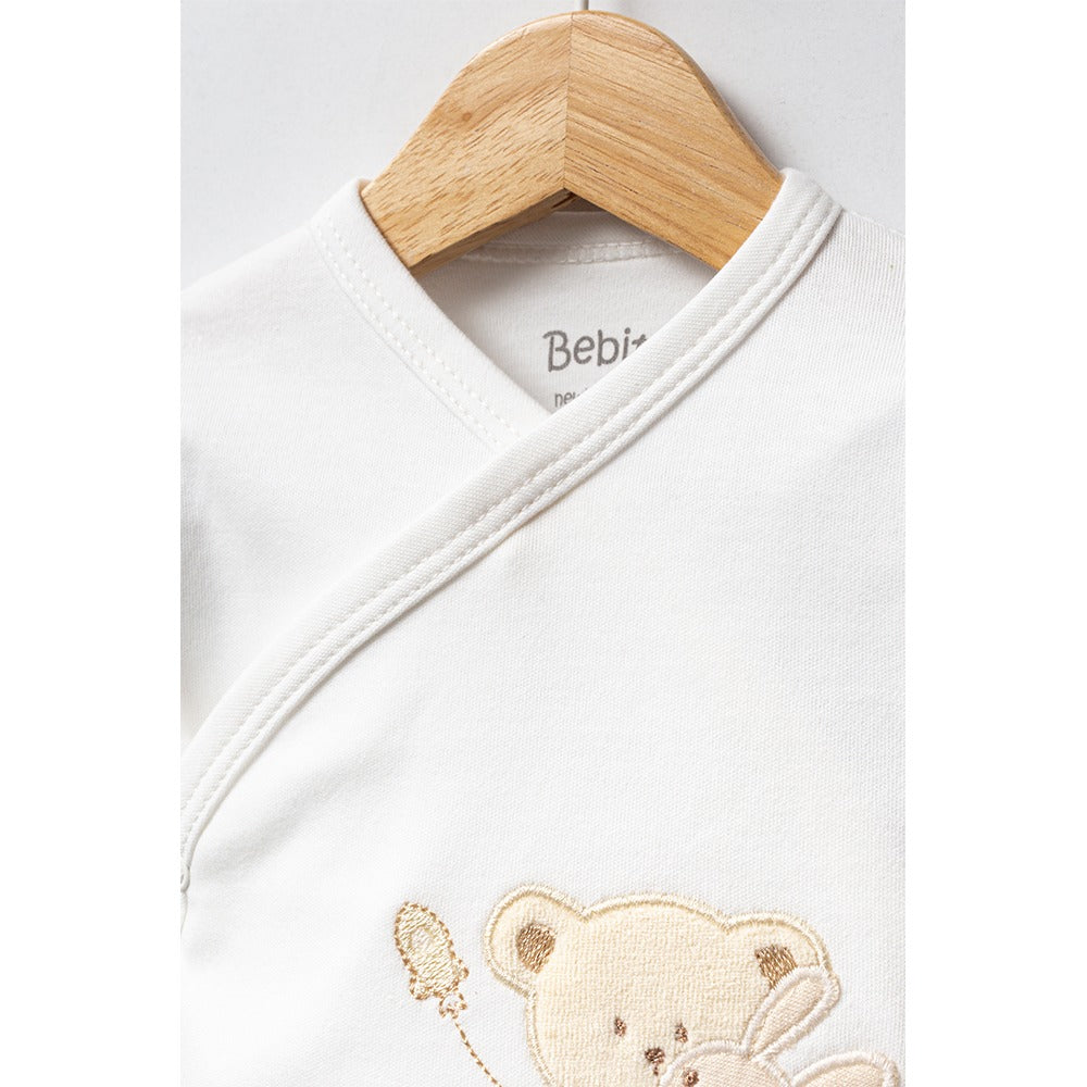 Sarılan Ayıcık Desenli Hastane Çıkışı 5'Li Bej- 047.20123.20