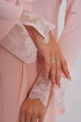 Önden Düğmeli Hamile Lohusa Pijama Takımı Pudra - 5808