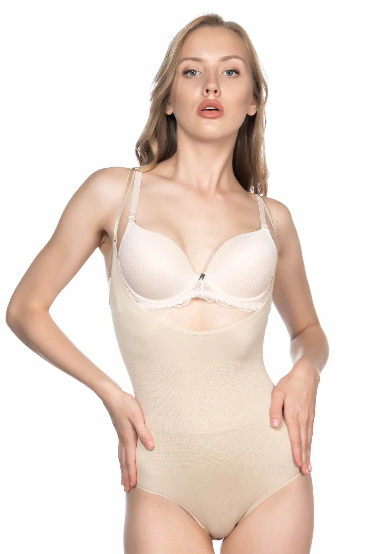 Göğüs Dekolteli Dikişsiz  Slip Çıtçıtlı Body Lohusa Korse-2023